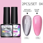 LEMOOC 8,0 мл шпат в стиле кошачий глаз био-Гели Soak off эмаль УФ-гель для ногтей Желе Гель-лак для ногтей Гибридный гвозди
