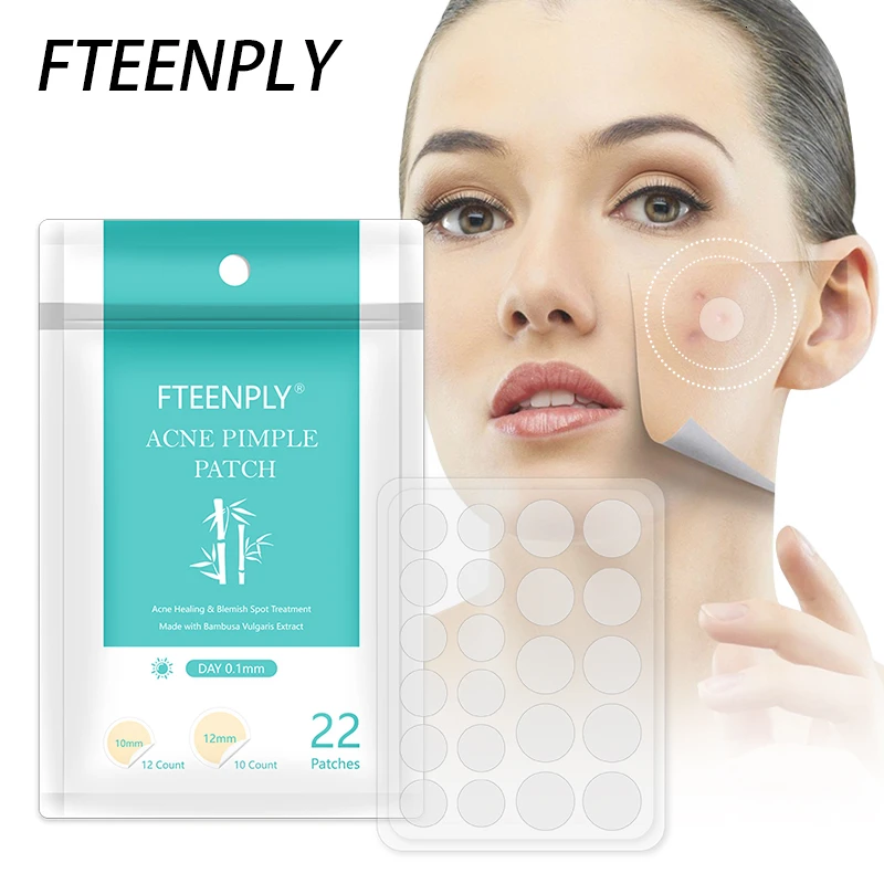 FTEENPLY Acne Pimple Patch Acne Treatment Invisible Sticker Remove Blemish Face Mask Beauty Skin Care Tool Cream Daily Use 22PCS