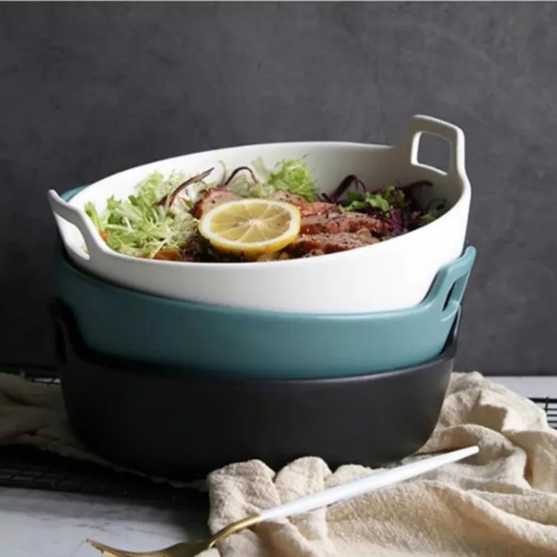 Большая Керамическая Салатница японская тарелка для фруктов столовая посуда
