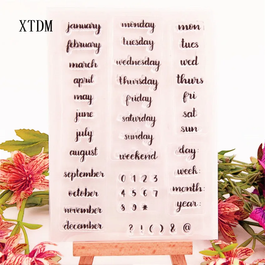 

Hot sale letter Transparent Clear Stamps / Silicone Seals Roller Stamp for DIY scrapbooking photo album/Card Making