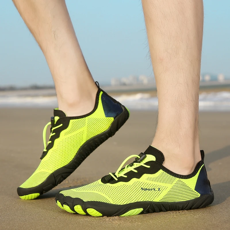Быстросохнущие Нескользящие пляжные кроссовки для пар Женская дышащая