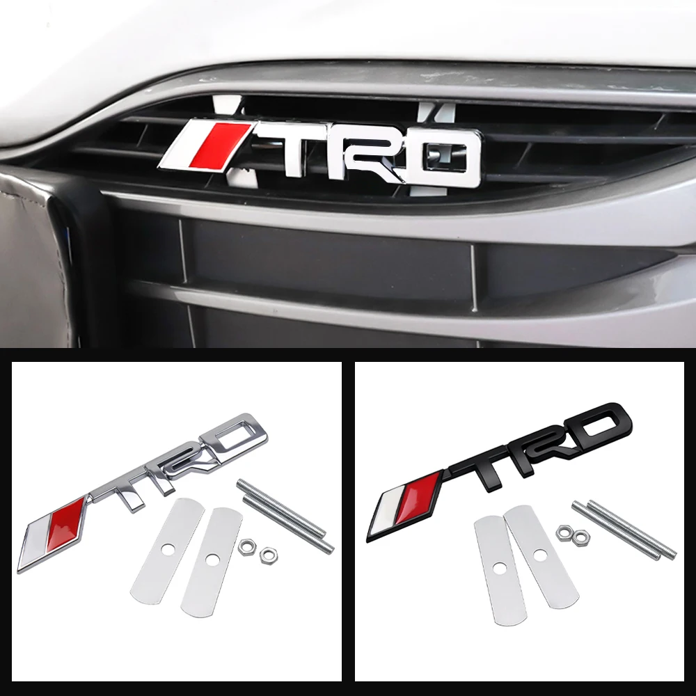 3D металлический автомобиль Стикеры логотип TRD эмблема Авто Передняя решетка