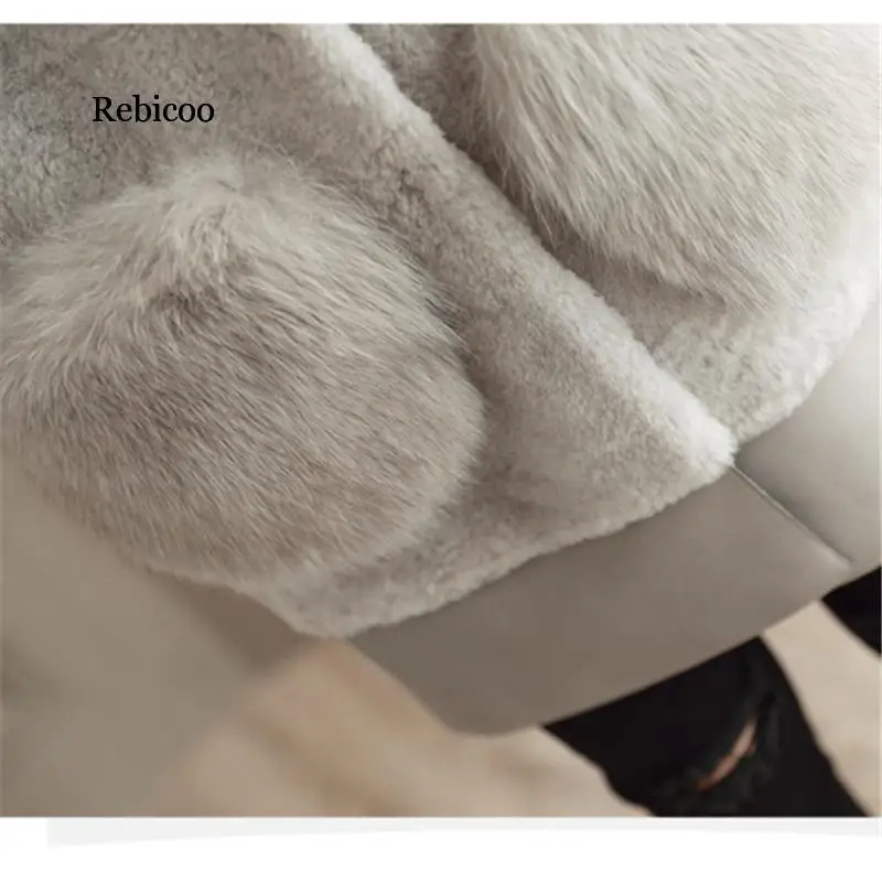 Пальто женское зимнее из искусственного меха длинное однотонное