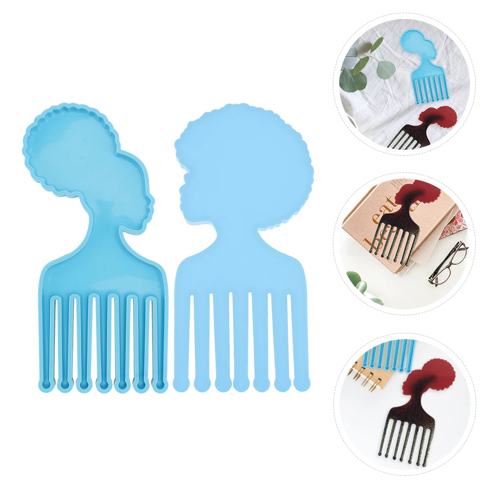 

2 Pcs DIY Comb Molds Durable Silicone Comb Mold Creative Comb Making Molds