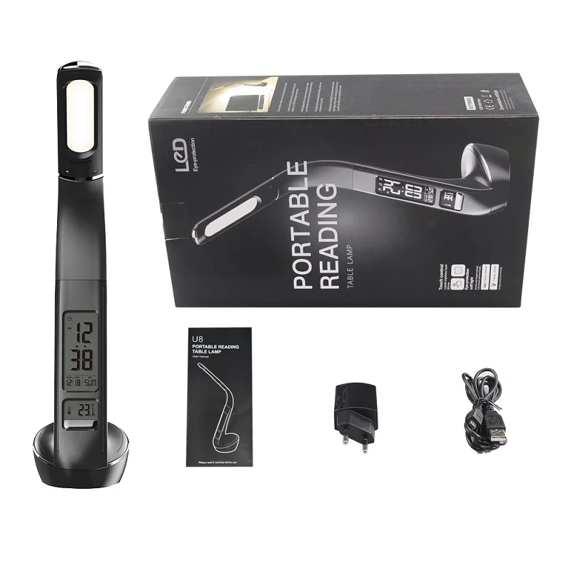 Кожаный чехол LED Настольная лампа наглазники настольные лампы с регулируемой