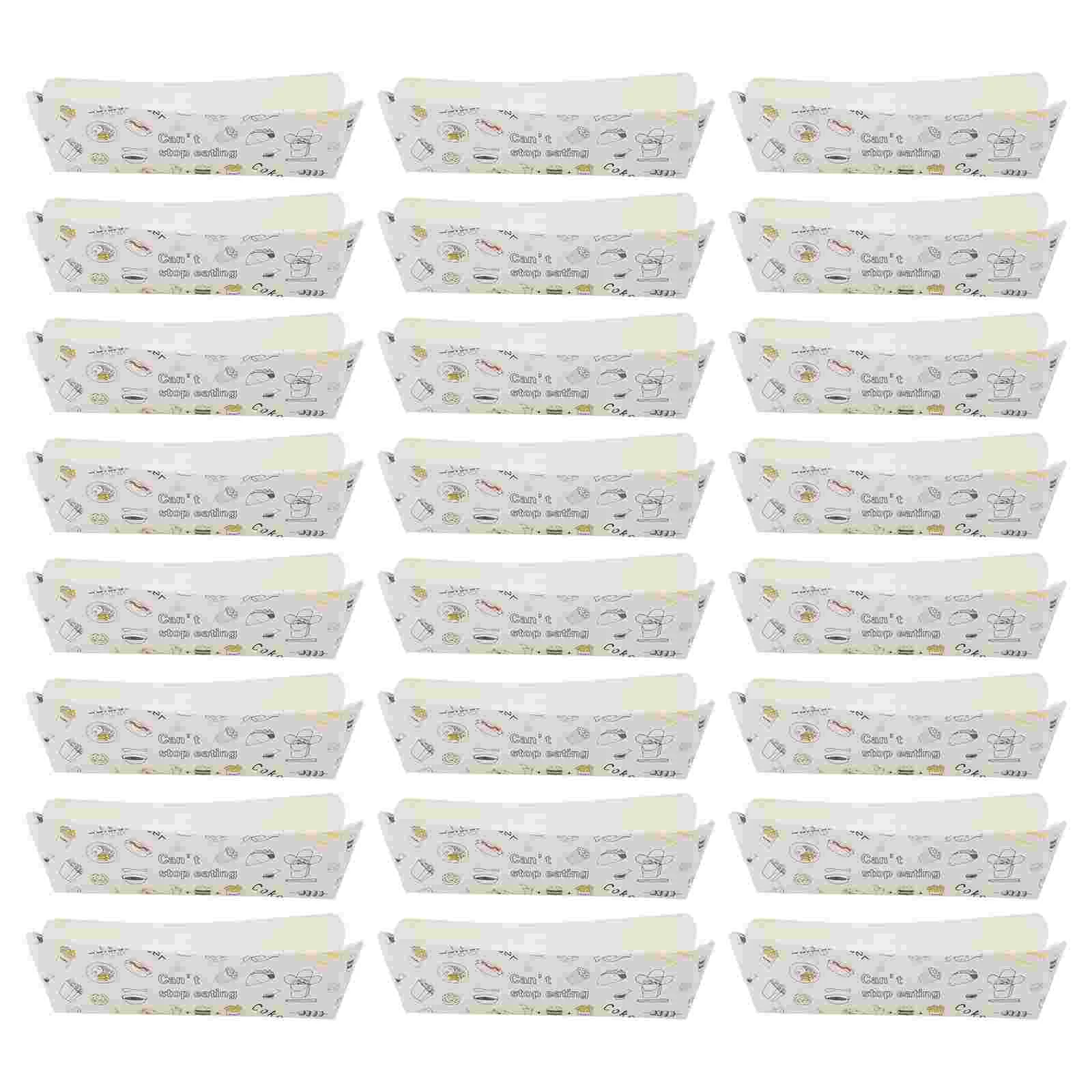 

100 шт., одноразовые бумажные коробки для упаковки закусок