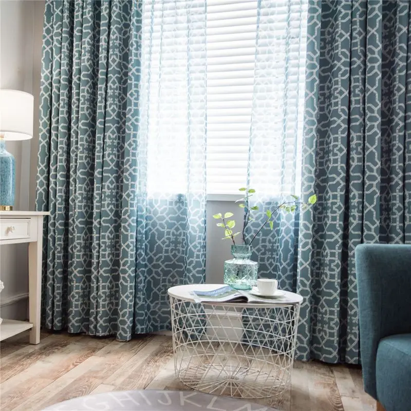 Европейский стиль новинка затемненная занавеска для гостиной с принтом