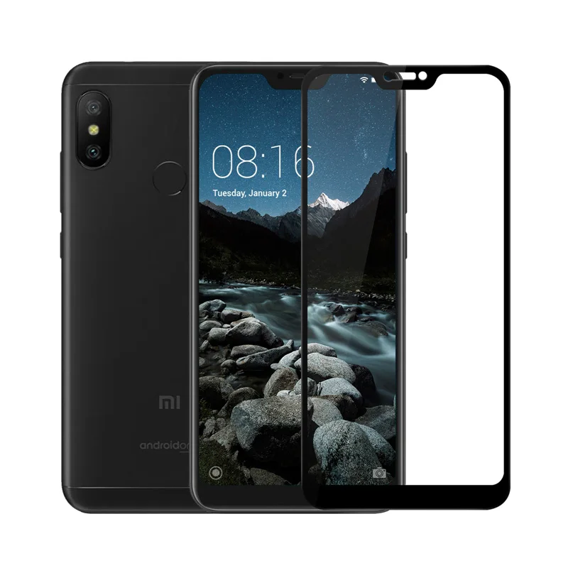 Black Закаленное стекло для xiaomi redmi note 5 3 4 4a 4x5 plus 5a 6 pro 6a чехол для xiaomi mi 8 se a2 a1 xio mi 8 Lite защитная пленка - Цвет: Black