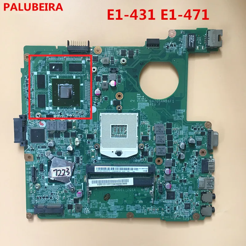 Материнская плата для ноутбука Acer aspire E1-431 E1-471 q11001 NB.M0Q11.001 видеокарта с чипом DDR3