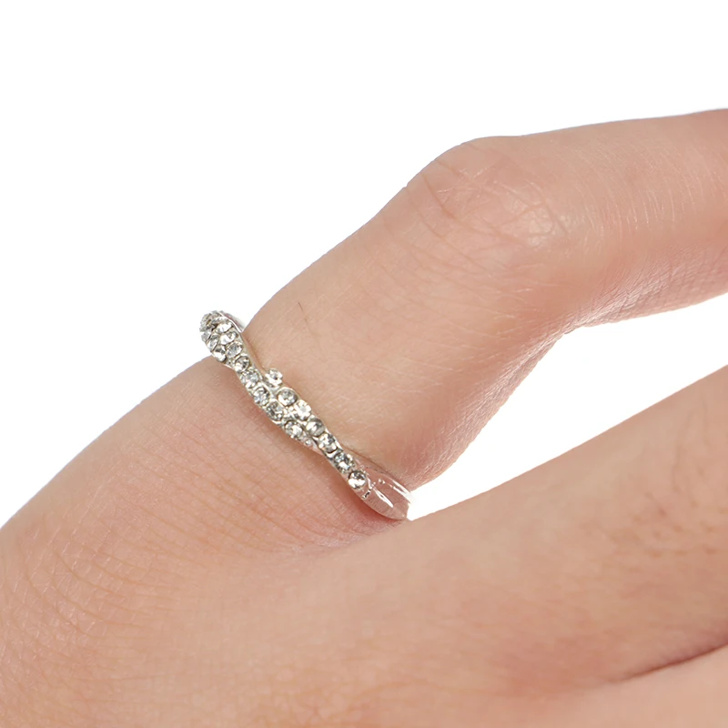

Fashion Rose-Gold-Color Ring Twist Vintage Cubic Zirconia Wedding Engagement Ring For Woman Girls Gift