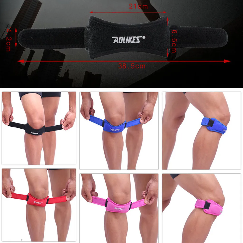 Soft Patella Tendon Brace Knee Protector Belt Strap Guard Support Adjustable Outdoor riding knee protector Sport accessories