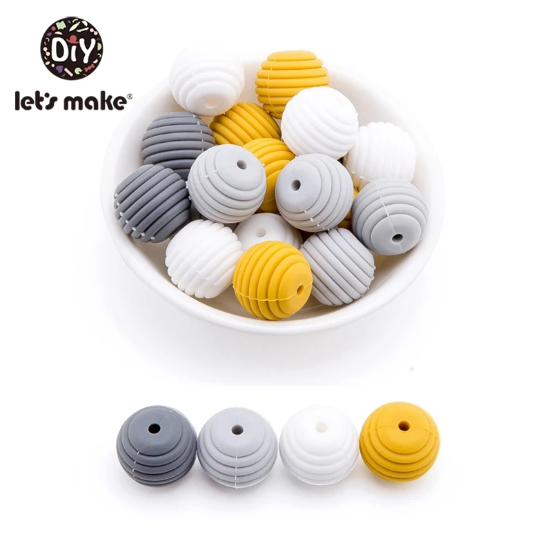 19GJ0012 Let'S Make винт, 100 шт., 15 мм, Прорезыватель для зубов, детские игрушки, сделай сам, бусины, силиконовый Прорезыватель для малышей, для младенцев, пищевой зубной прорезыватель для малышей, игрушка - Цвет: 19GJ0012