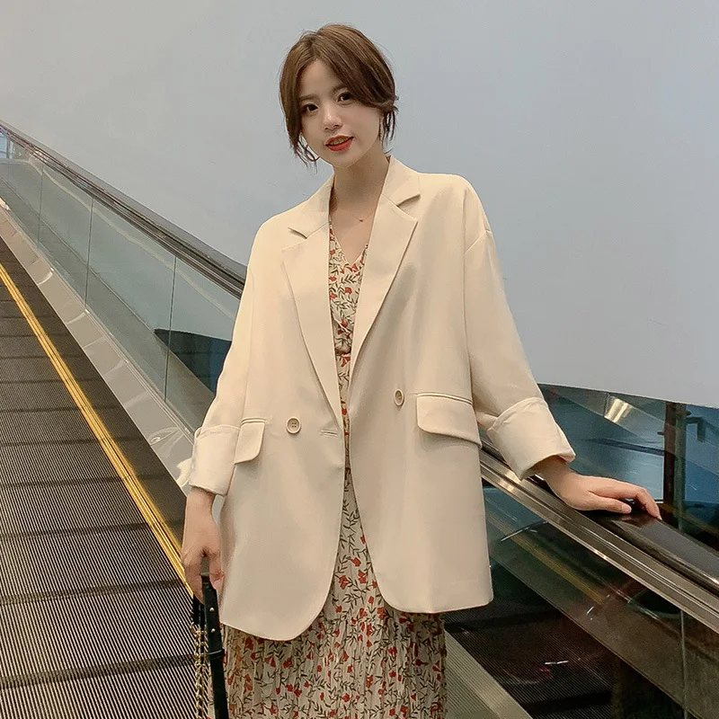 New Office Lady Elegant Suits Long Sleeve Woman Black Beige Khaki Blazers And Jacket 2020 Spring Autumn Outwear Femenino | Женская