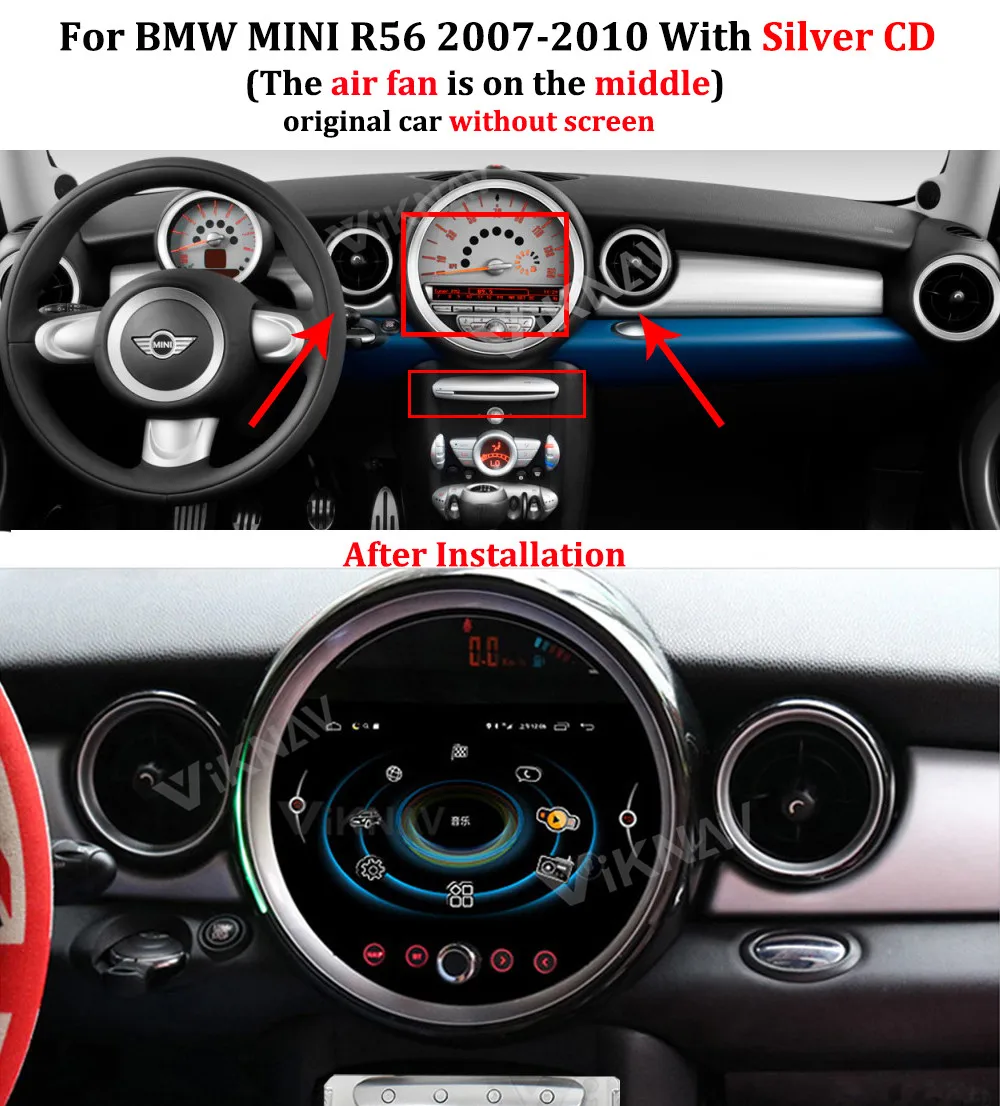 for BMW Mini Cooper R56 R60 2 din Android 10 Car Radio DVD Multimedia Player Car Stereo 2007-2014 GPS Navigation Carplay