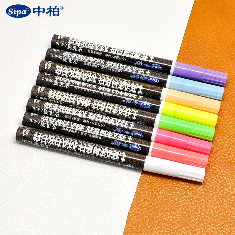 Маркеры для одежды белые стираемые кожаные маркеры 8 цветов|Фломастеры| |