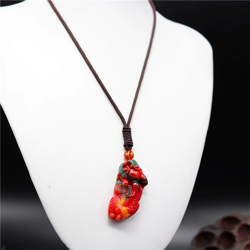 Кулон Нефритовый дракон китайский цвет ожерелье из нефрита очаровательные