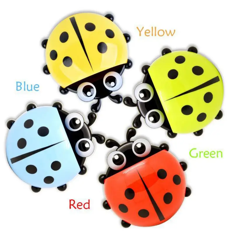 Настенный пластиковый держатель для зубной щетки в форме божьей коровки| |