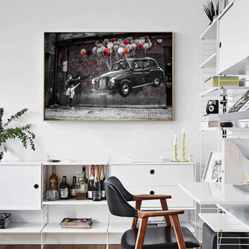 Modern street abstract graffiti art decoration painting wall pictures for living room canvas | Дом и сад