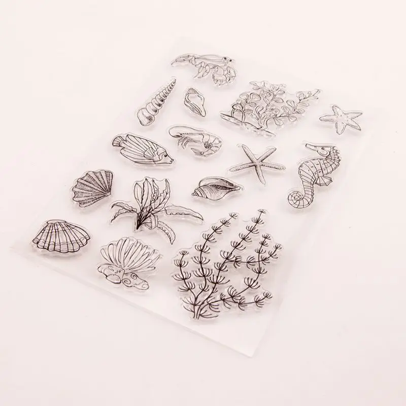 

Ракушка Морская звезда силиконовая прозрачная печать DIY Скрапбукинг рельефная фотография альбом R7RC