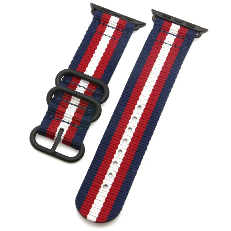 Ремешок нейлоновый для Apple Watch Band 6/5/4/3/2/1 42 мм 38 браслет под ткань наручных часов
