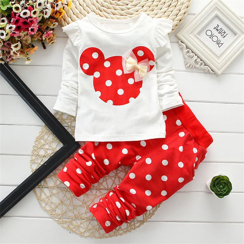 baby dress set for girl Winter Girls Clothing Clothes Bow Tops T Shirt+pants 2 pcs Kids Clothes Baby Girl Infant Clothing Kids Jogging Suits Baby Clothing Set for boy
