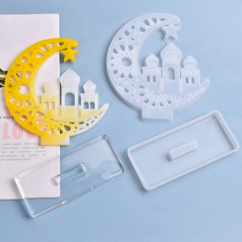 

Castle Ghost Exhibition Board Silicone Mold Crystal Epoxy Resin Mold Jewelry Casting Resin Molds Handmade Home Decorations
