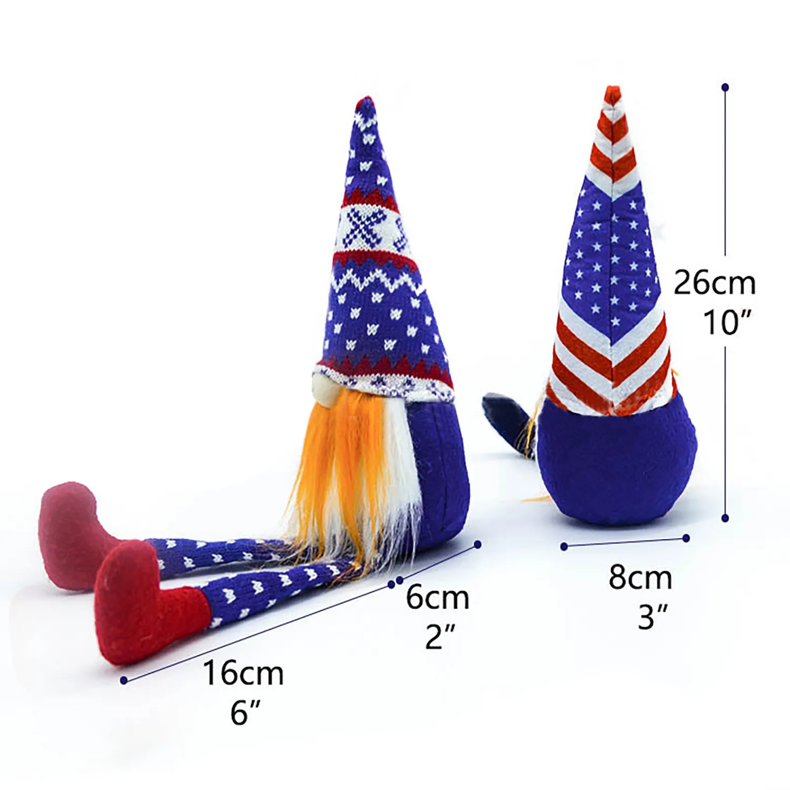 

2PCS Plush Patriotic Gnome Doll Dwarf Plush Doll Decorations Kawaii Gifts Household Independence Day Kids Stuffed Toys #BL1