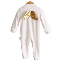 autumn winter baby boys girls clothing infant toddler rompers unisex footies angel wings jumpsuits long sleeve neonate bodysuits