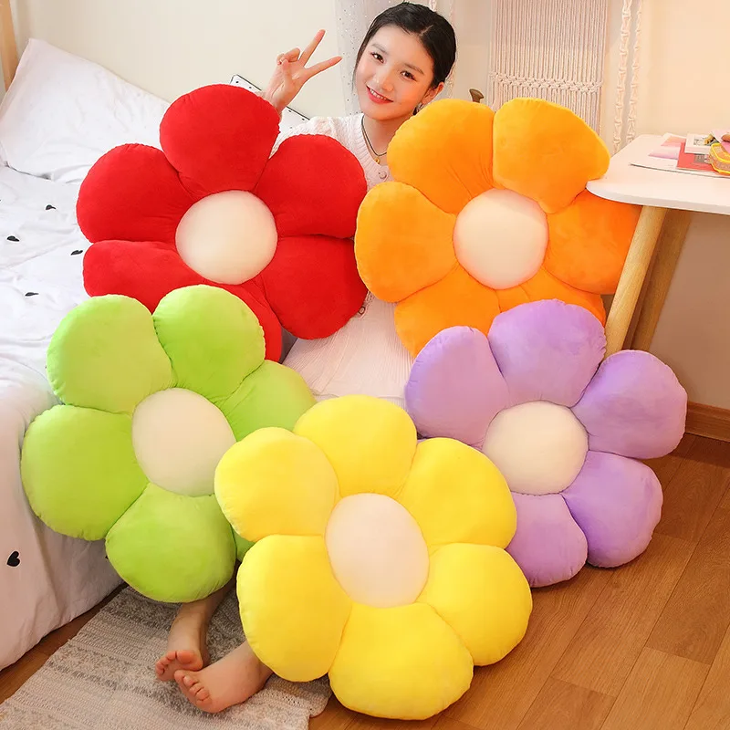 

30-65cm Soft Beautiful Fresh Rabbit Hair Flower Plush Pillow Toy Soft Cartoon Plant Stuffed Doll Chair Cushion Sofa Kids Gifts
