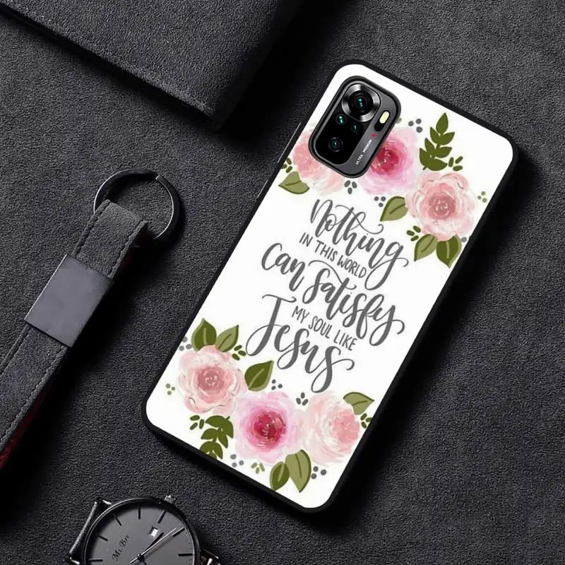 

Russian script Bible Flower Phone Case For Xiaomi redmi mi note 9 9a 8 8a 10 9 9s 8 8t 7 9t 10 pro max cover
