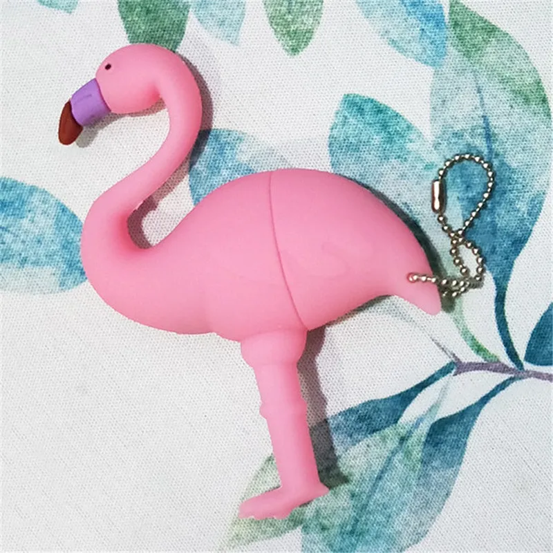 Симпатичный usb флеш накопитель с фламинго Флешка 32 ГБ 64 16 8 4 Гб карта памяти