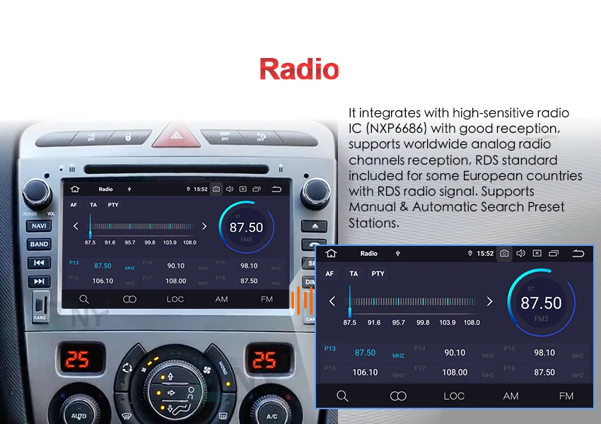 7" HD Android 9.0 Car Stereo GPS For Peugeot 308 408 Auto DVD Radio FM RDS Audio Video Headunit WiFi Navigation Backup Camera