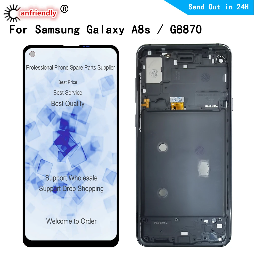 

LCD For Samsung Galaxy A8S G8870 G887F G887N A9 Pro 2019 LCD display Screen Touch panel sensor Digitizer with frame Assembly