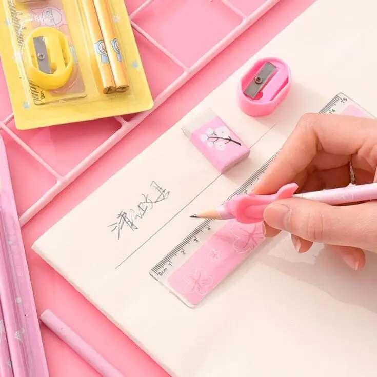 1 Набор деревянные карандаши Kawaii С мультяшным единорогом и кроликом HB для детей
