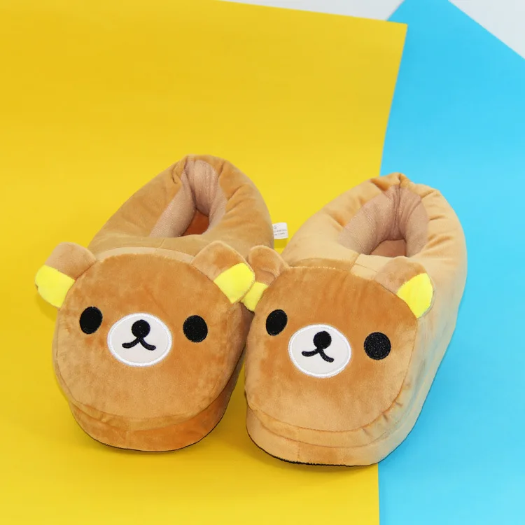 Теплые домашние тапочки Smile Stitch плюшевые с мультяшным рисунком для дома подарок