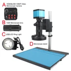 Цифровой видео монокулярный микроскоп HDMI USB камера с непрерывным увеличением 130X C-Mount линза для пайки Инструменты для ремонта