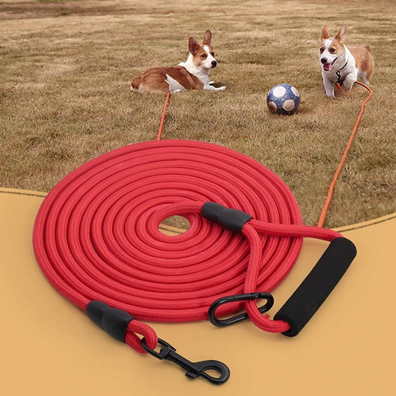 

Dog Nylon Leash Long Tracking Round Rope Outdoor Walking Dog Training Leash Leashes For Small Medium Large Dogs 33-Feet