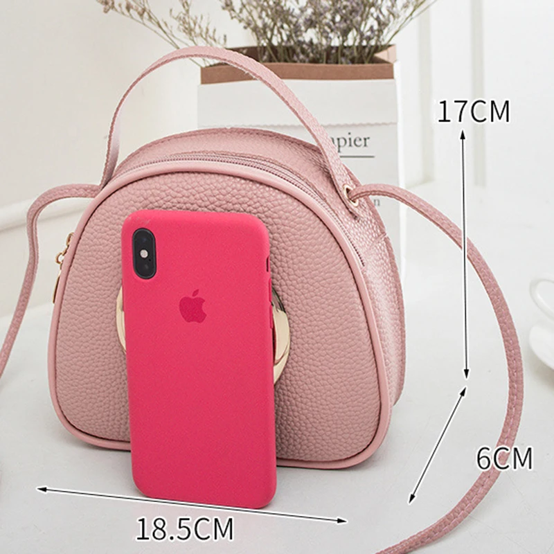 Женские мини сумки с узором Личи металлическое кольцо из искусственной кожи