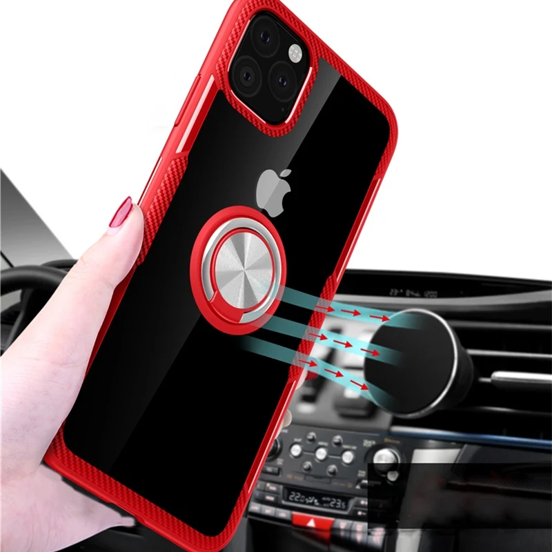 Transparent Acrylic Phone Case for iPhone 11 Pro max 2019 Silicone Edge Hard Clear Back Cover |