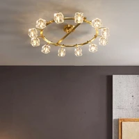 copper postmodern living room lamp nordic creative personality dining room lamp master bedroom ceiling lamp led home lighting