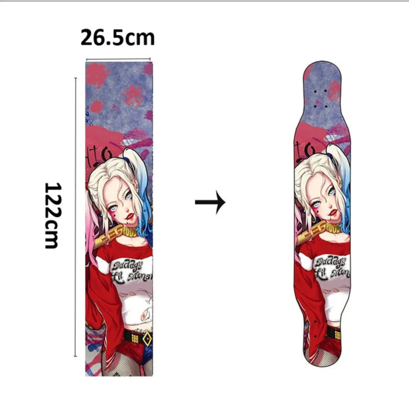 122*26 5 см цифровая спрей Emery Longboard наждачная бумага танцевальные доски наклейки