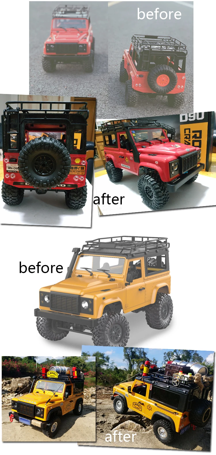 TGRC DIY моделирование тела стикер MN D90 D91 WPL B1 B14 B24 C14 C24 B16 B36 RC автозапчасти