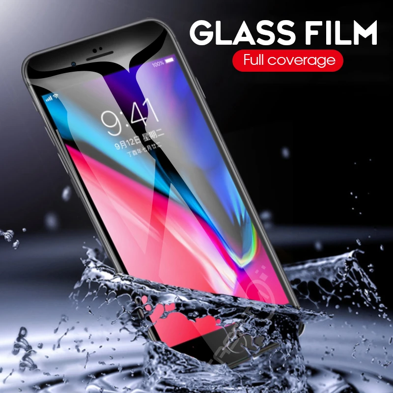 Ультратонкое закаленное стекло для iPhone 7 8 Plus прозрачная защитная пленка экрана 11