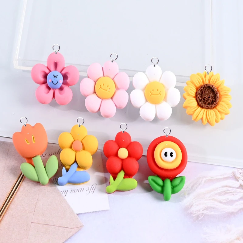 

Подвески с подвесками в виде подсолнуха из смолы, 10 шт., аксессуары для телефона «сделай сам», украшения, серьги, брелки, модные украшения, ак...