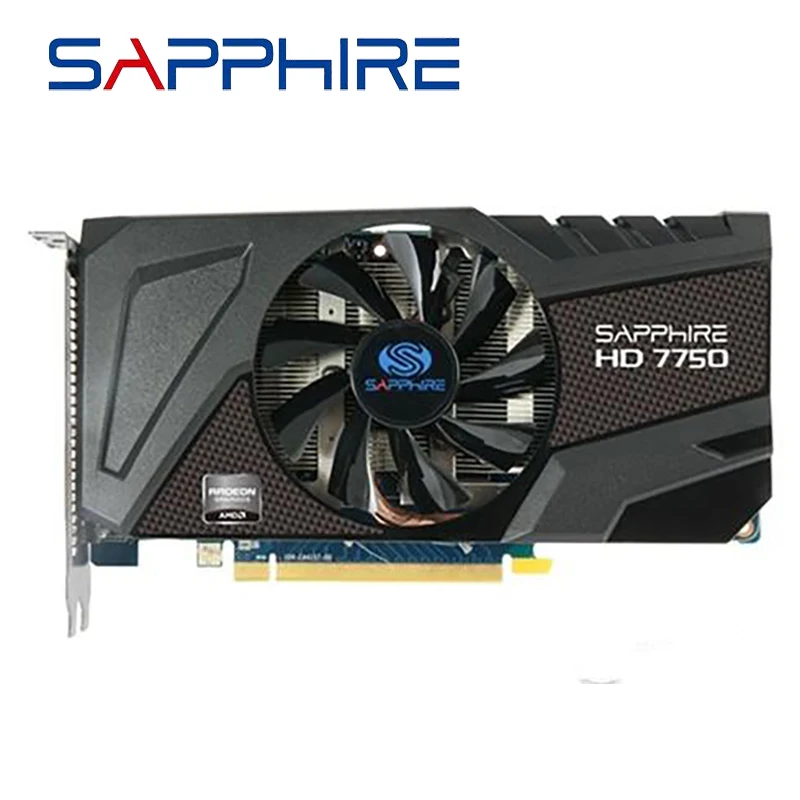 Б/у видеокарты SAPPHIRE Radeon HD 7750 1 ГБ GPU для AMD HD7750 GDDR5 графический экран карты