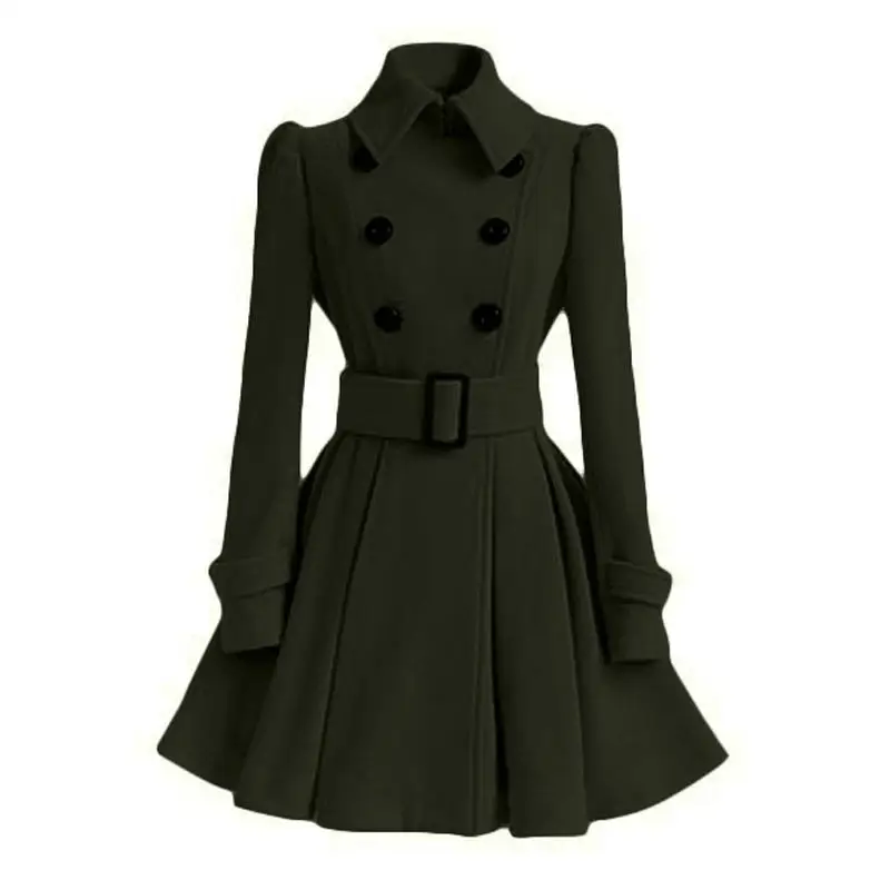 Мода 2020 новая зимняя верхняя одежда Европейский Пояс Пряжка Тренч пальто