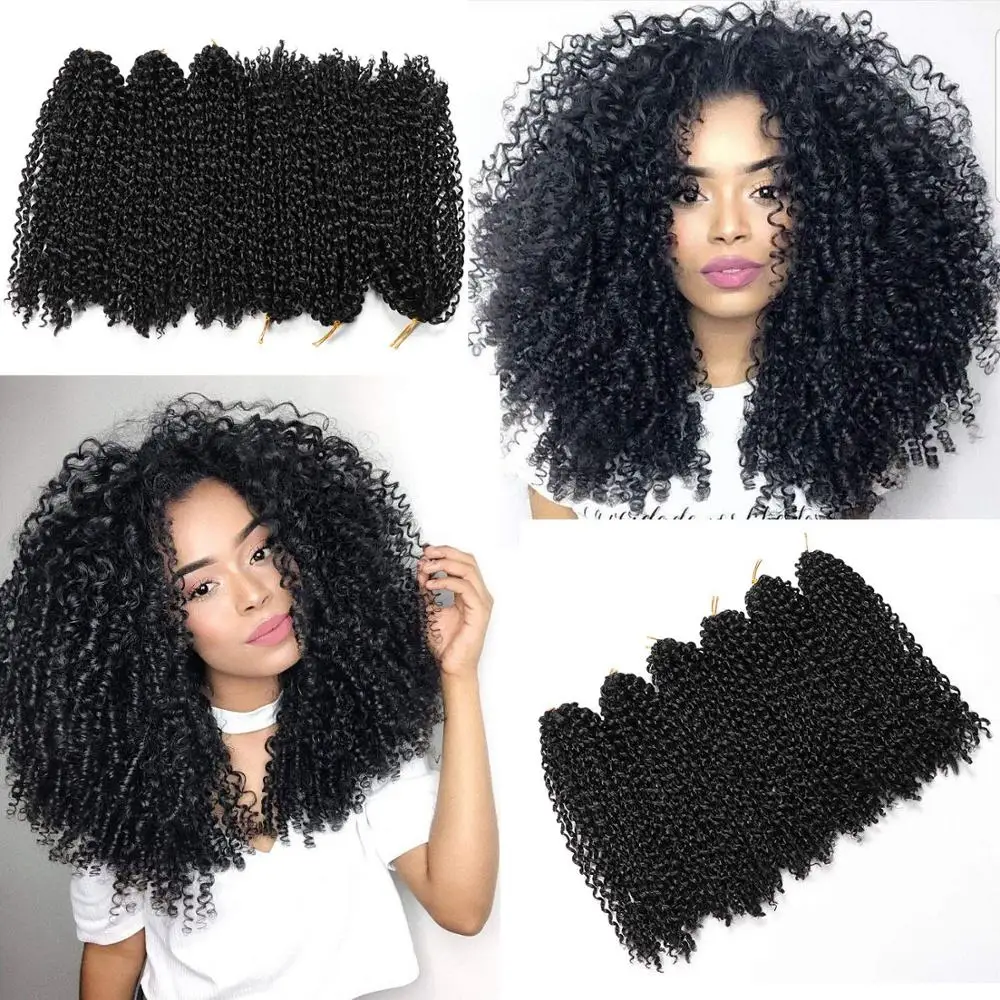 Умная косичка 8 &quotJerry Curl пряди плетение синтетические косички волос с Омбре