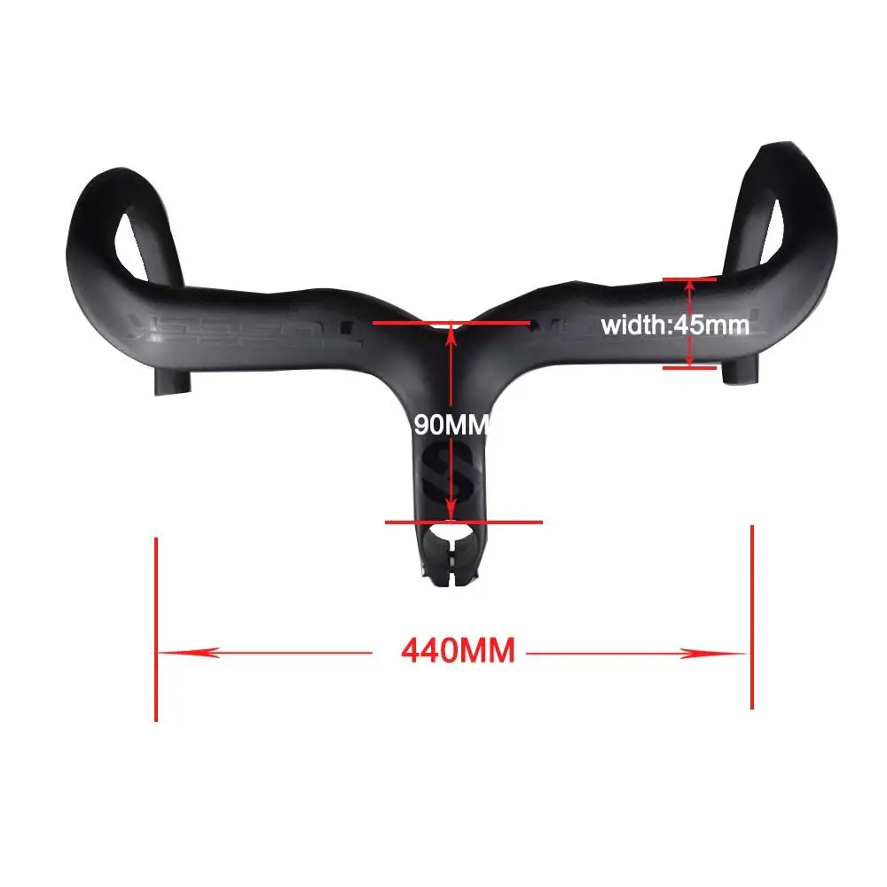 TOSEEK руль из углеродного волокна 3K интегрированный Rise Bars для шоссейного