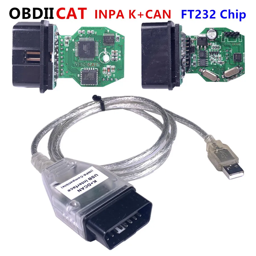Лучшее качество полный чип для B-M-W INPA K DCAN + CAN FTDI USB диагностический интерфейс