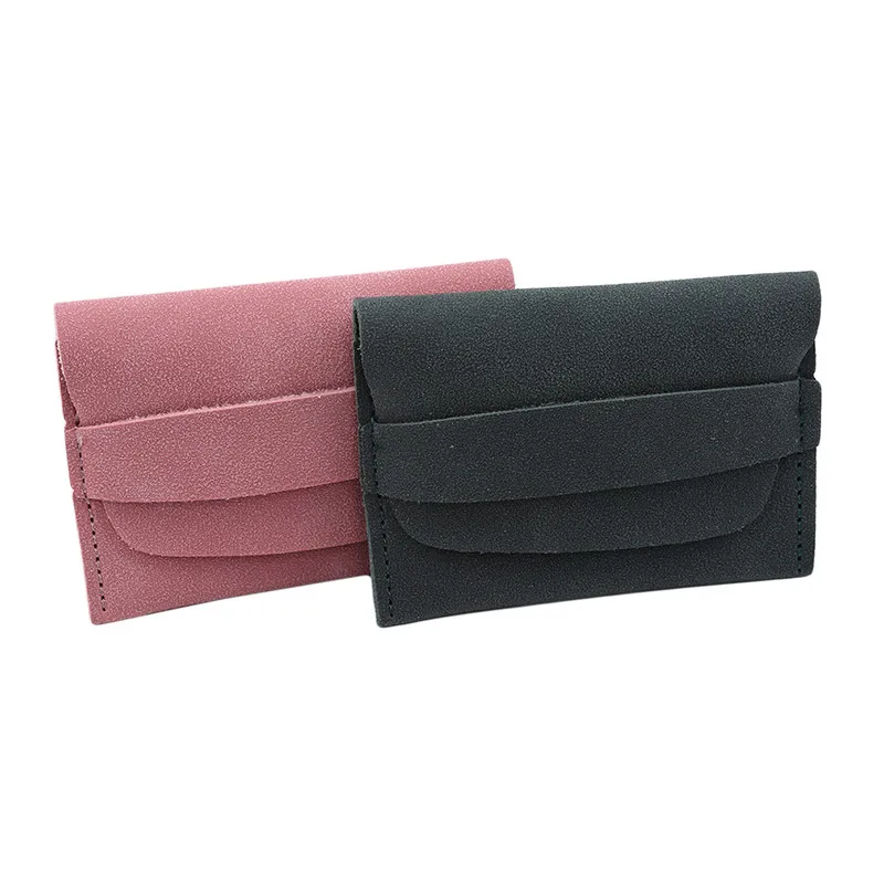 

New Solid Student Coin Purses Mini Money Pocket Pumping Belt Small Wallet Women Cute Frosted Female Short Wallet Soft Coins Bag